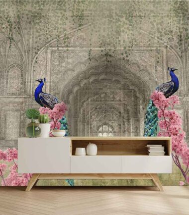 Chinoiserie birds palace - Royal wallpaper