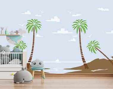 decalmile Palm Tree Wall Decals
