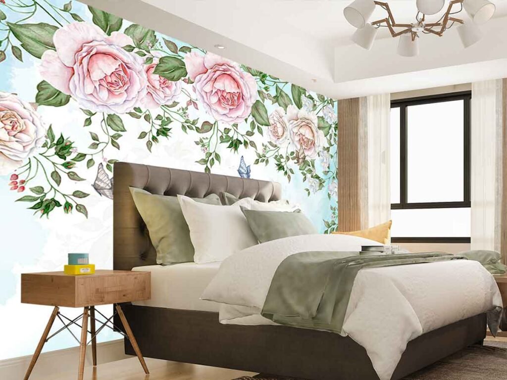 Pink Rose Floral Wallpaper