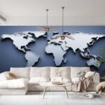 3D World Map Wallpaper