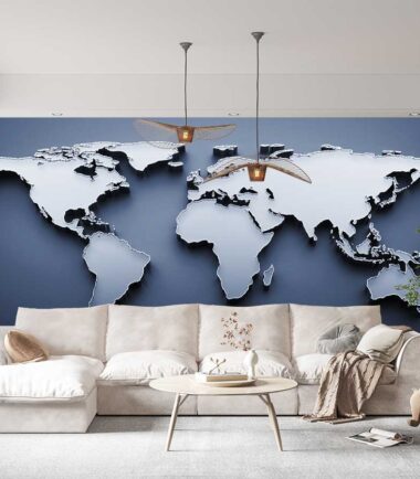 3D World Map Wallpaper