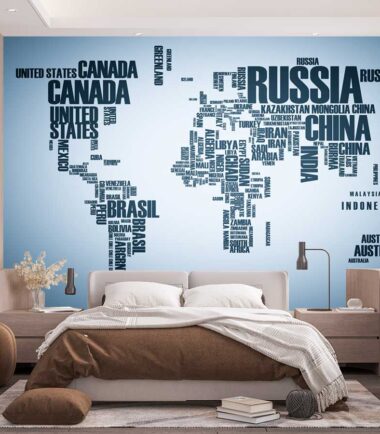 World Map Wallpaper With Letters