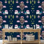 Shrinathji Pichwai Painting with Kamal Talai Wallpaper