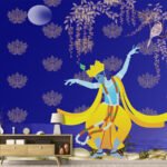 Lord Krishna Dancing Mural Wallpaper