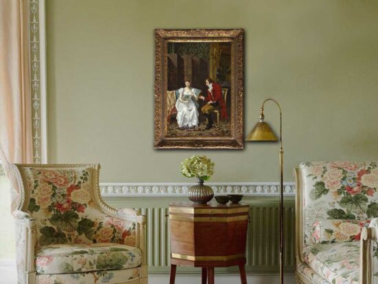 19th Century Lovers In A Drawing Room