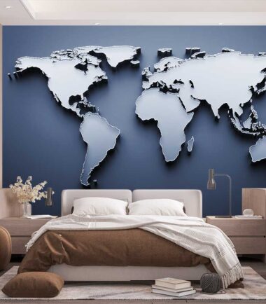 3D World Map Wallpaper