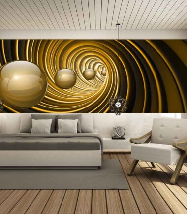 The Golden Spiral Lines Swirl Wall Mural Wallpaper