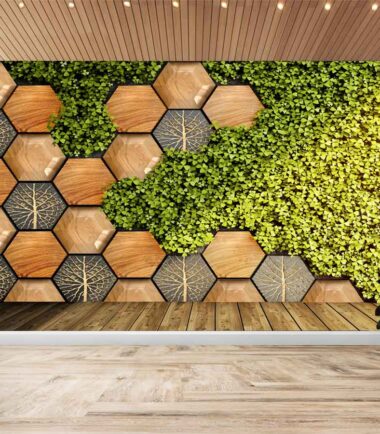 A Vertical Garden Hexagon Wallpaper
