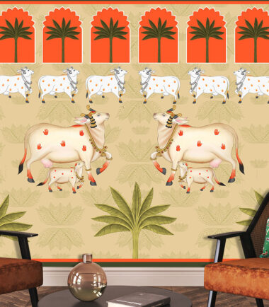 Pichwai Holy Cow Wallpaper