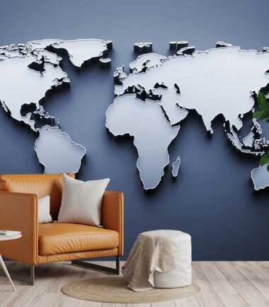 3D World Map Wallpaper