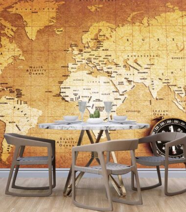 Treasure Map Background Wall Mural