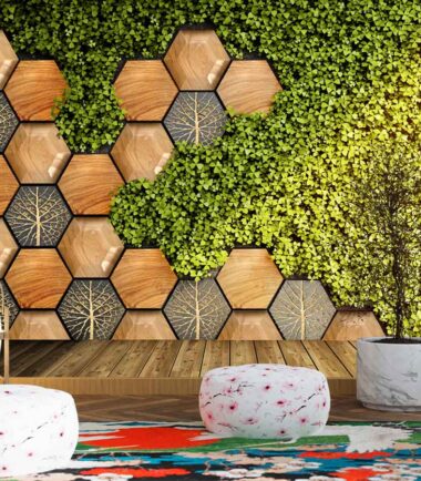 A Vertical Garden Hexagon Wallpaper