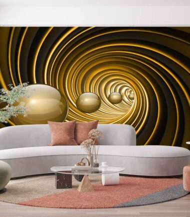 The Golden Spiral Lines swirl wall mural