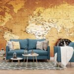 Vintage World Map Wallpaper