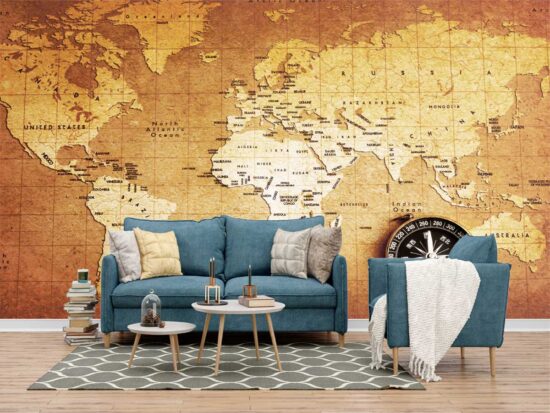 Treasure Map Background Wall Mural