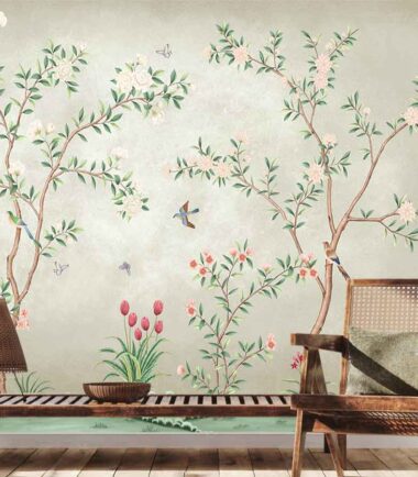 Birds and Branches wall mural
