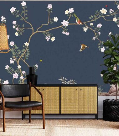 Chinoiserie Hanging Magnolia Wallpaper