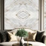 luxury white marble wall mural