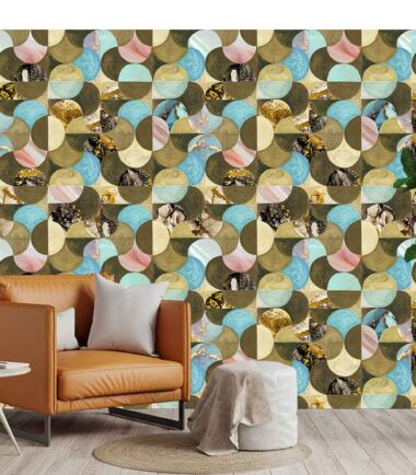 Colorful abstract geometric wallpaper