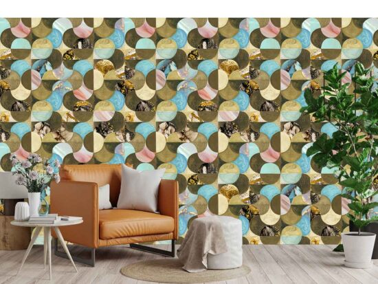 Colorful abstract geometric wallpaper