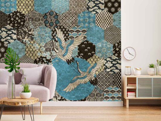 Japenese haxagon pattern abstract wallpaper