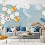 Ombre Hexagons abstract wallpaper