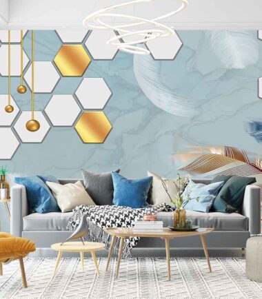 Ombre Hexagons abstract wallpaper