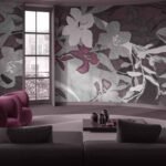 Luxury floral art wall mural wallpaper for modern living room interiors