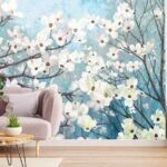 White blossoms Wallpaper