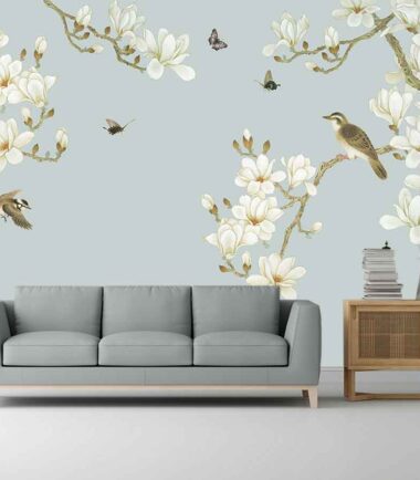 orchid flower wall mural Wallpaper