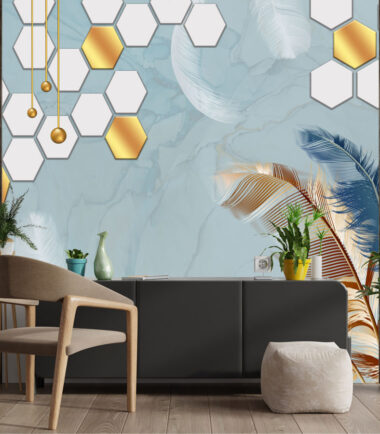 Celestial Hexagon Dreams Wallpaper