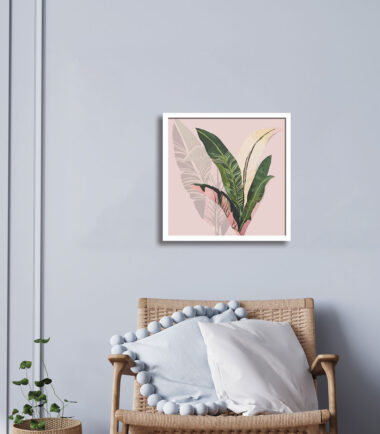 Blushing Tropical Elegance Wall Frame