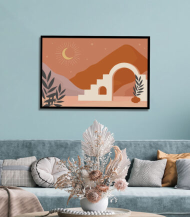 Desert Moonrise Melody Wall Frame