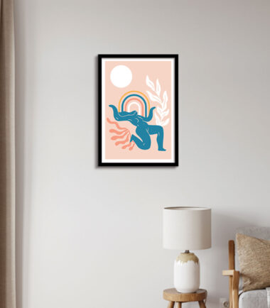 Peachy Sunrise Serenade Wall Frame