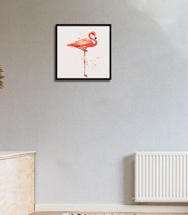 Graceful Flamingo Haven wall frame