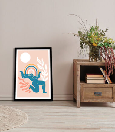 Peachy Sunrise Serenade Wall Frame