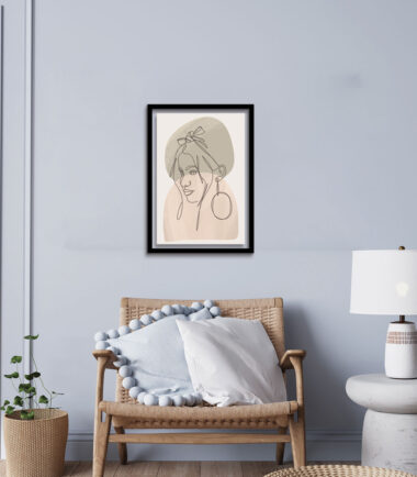 Abstract Feminine Elegance Wall Frame