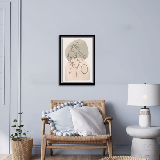 Abstract Feminine Elegance Wall Frame