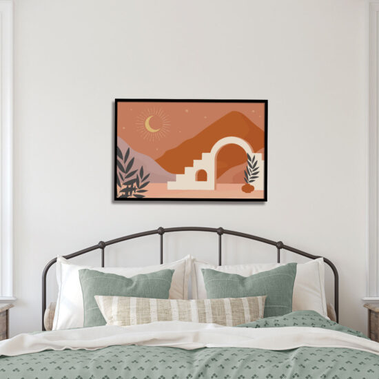 Desert Moonrise Melody Wall Frame