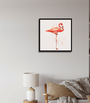 Graceful Flamingo Haven wall frame