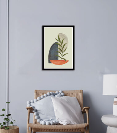 Leafy Abstract Harmony Wall Frame