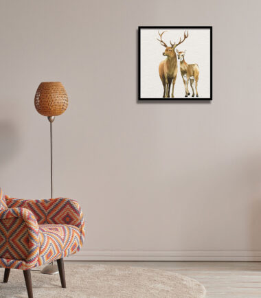 Majestic Reindeer Harmony Wall Frame