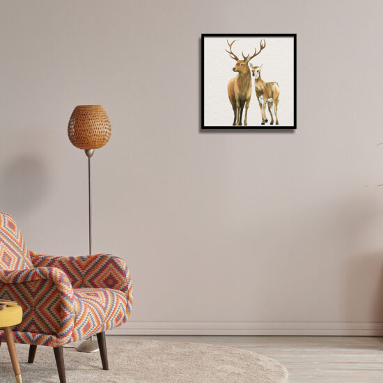 Majestic Reindeer Harmony Wall Frame