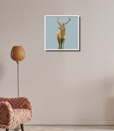 Sky Blue Reindeer Serenity Wall Frame