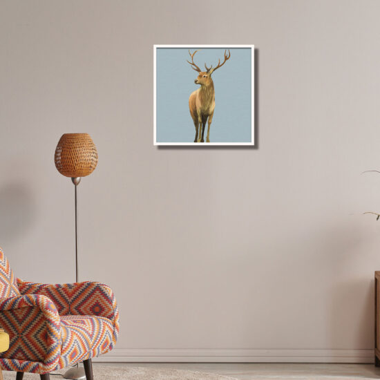 Sky Blue Reindeer Serenity Wall Frame