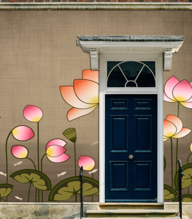 Neon Lotus Elegance Exterior Wallpaper