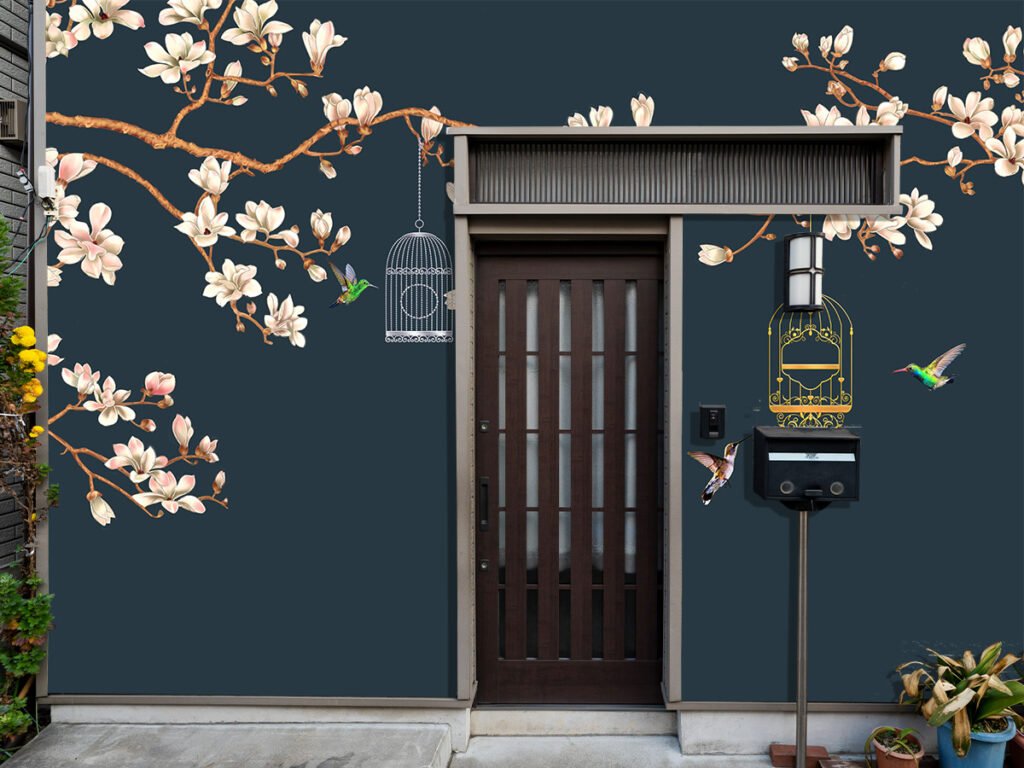 Denim Blue Melody Exterior Wallpaper