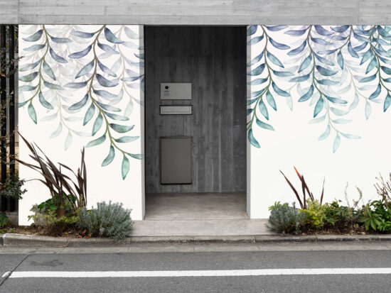Ashen Leaf Drift Exterior Wallpaper