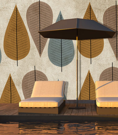 Gilded Hues Oasis Exterior Wallpaper