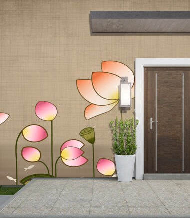 Neon Lotus Elegance Exterior Wallpaper